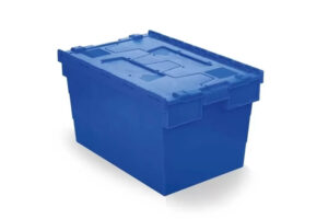 Tote Box Attached Lid Container Alc 600x400x340mm