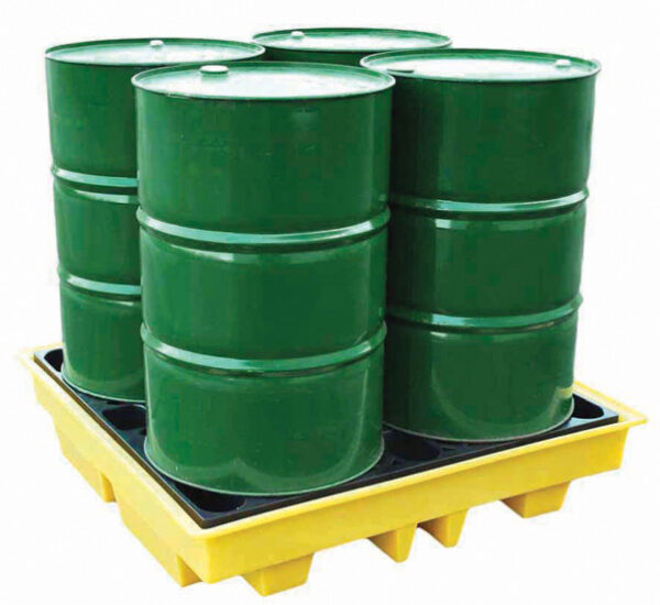 Low Profile Spill Pallet for 4 x 205 ltr drums - BCBP4L