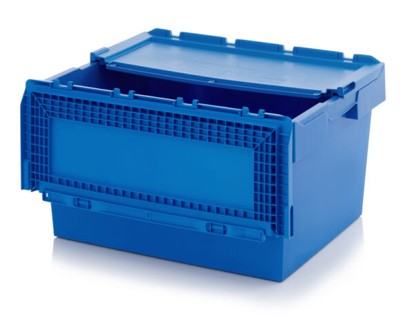 Transport Container with Attached Lid